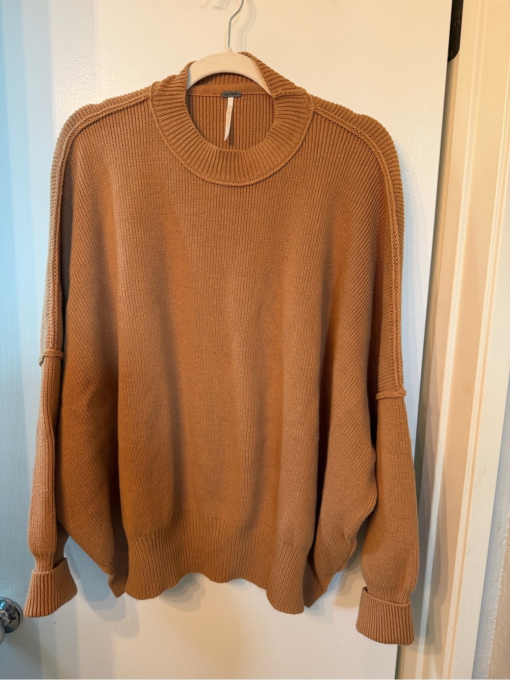 Free People easy street Crewneck Sweater - Camel Brown